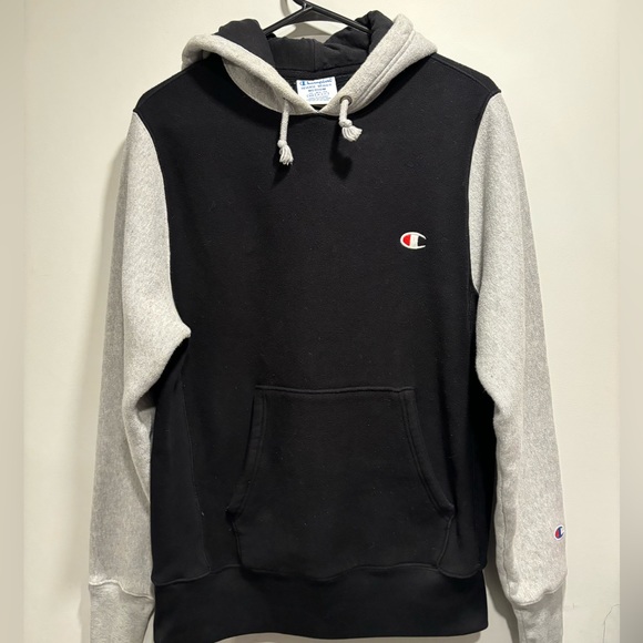Champion Black and Grey Heavyweight Hoodie - Picture 1 of 5